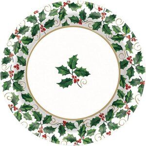 Amscan Seasonal Christmas Holy Value Dessert Plates - Round Plates 6 3/4 inches